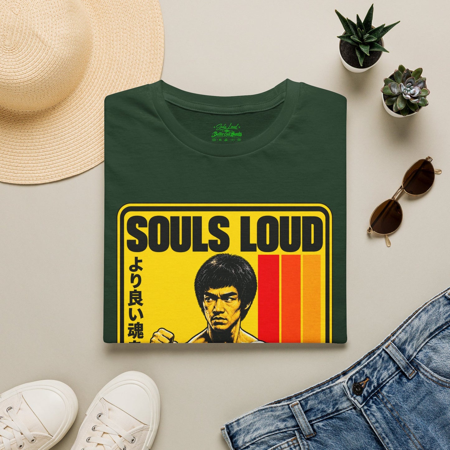 Souls Loud Martial Arts Retro Bruce Lee T-Shirt