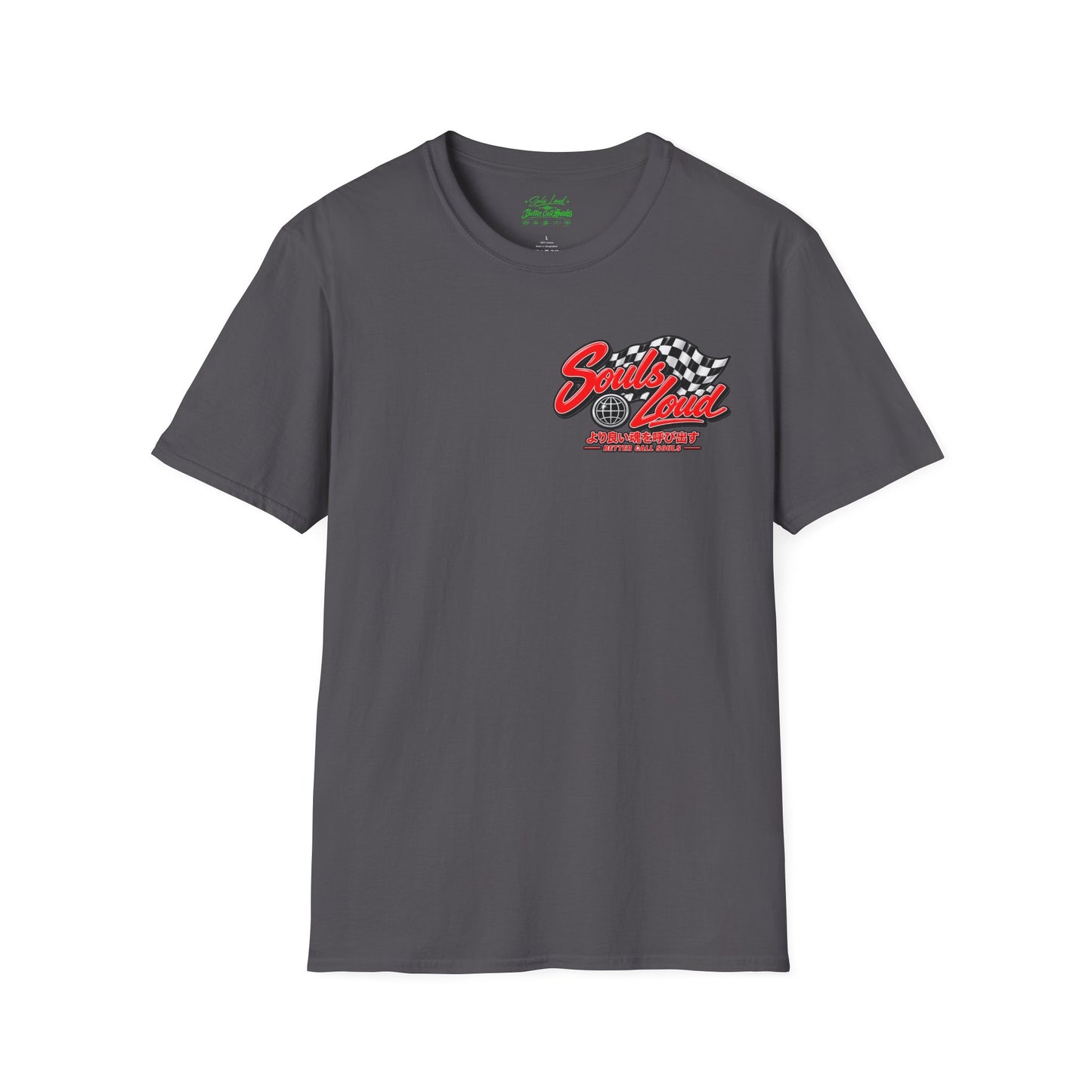 Souls Loud Racing  Retro Checkered Flag T-Shirt