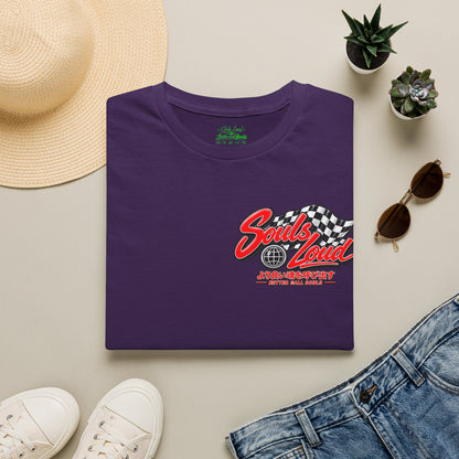 Souls Loud Racing  Retro Checkered Flag T-Shirt