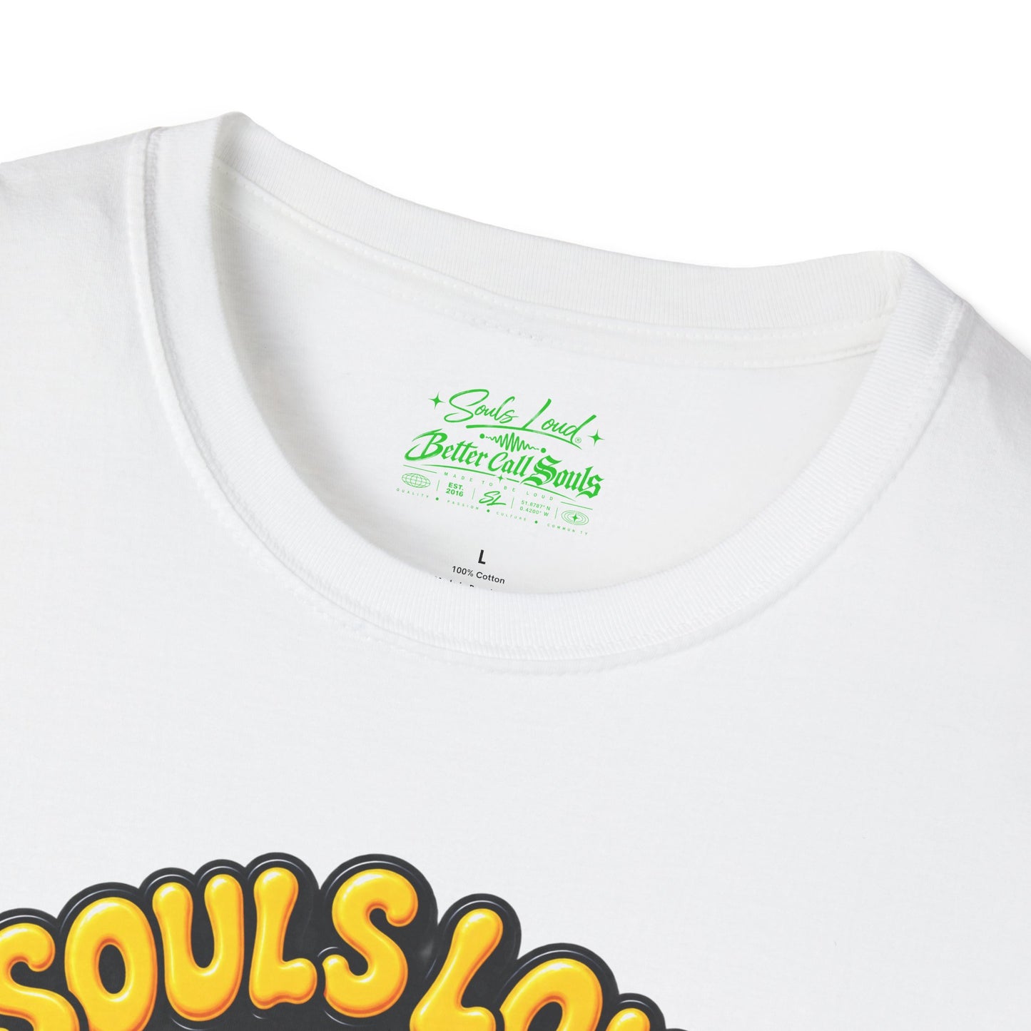 'Souls Loud' Smiley with Cannabis Leaf T-Shirt