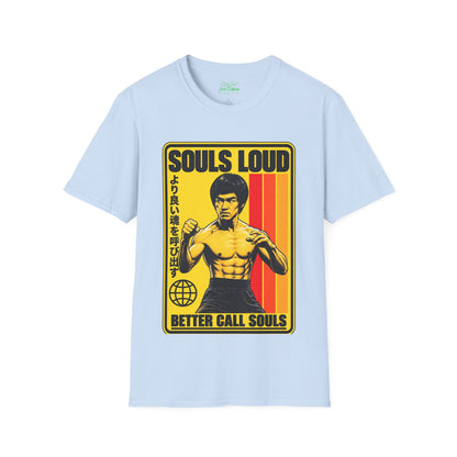 Souls Loud Martial Arts Retro Bruce Lee T-Shirt
