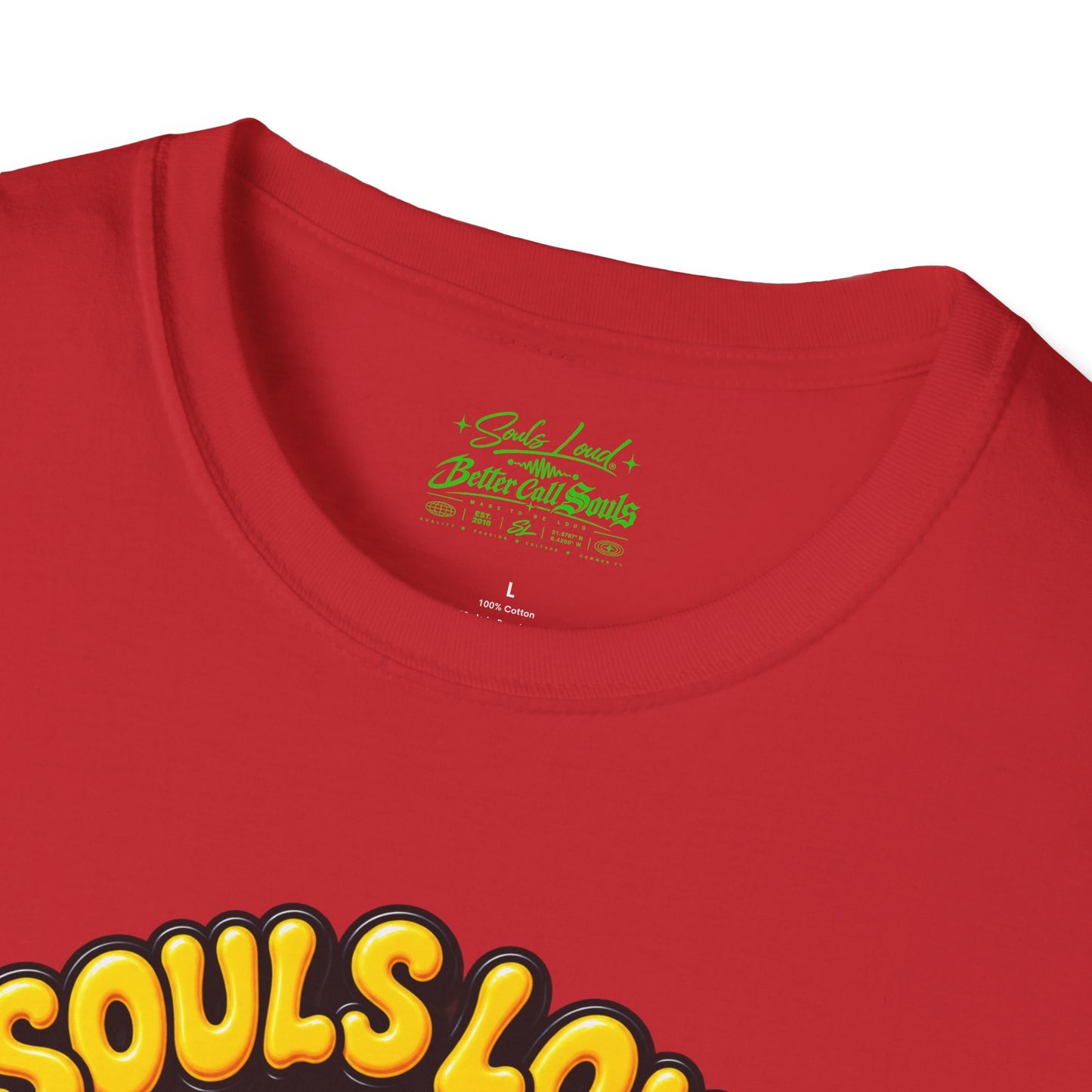 'Souls Loud' Smiley with Cannabis Leaf T-Shirt
