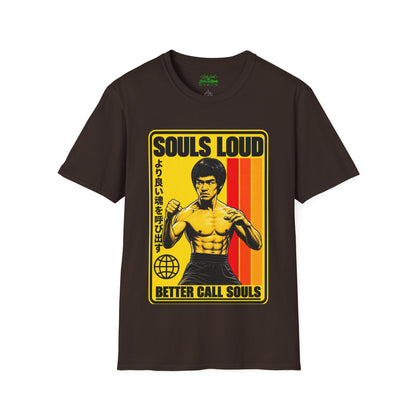 Souls Loud Martial Arts Retro Bruce Lee T-Shirt