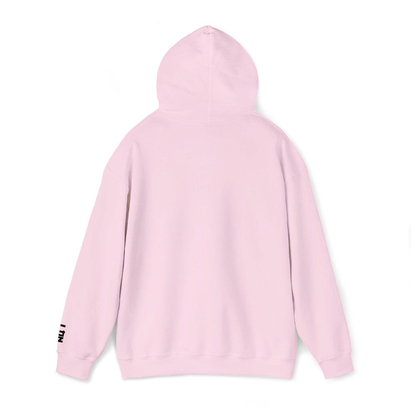 Minimalist 'Love & Light' Hoodie — Small Chest Logo, Sleeve Accent