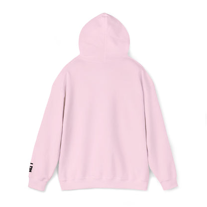 Minimalist 'Love & Light' Hoodie — Small Chest Logo, Sleeve Accent