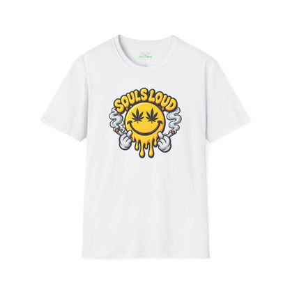 'Souls Loud' Smiley with Cannabis Leaf T-Shirt