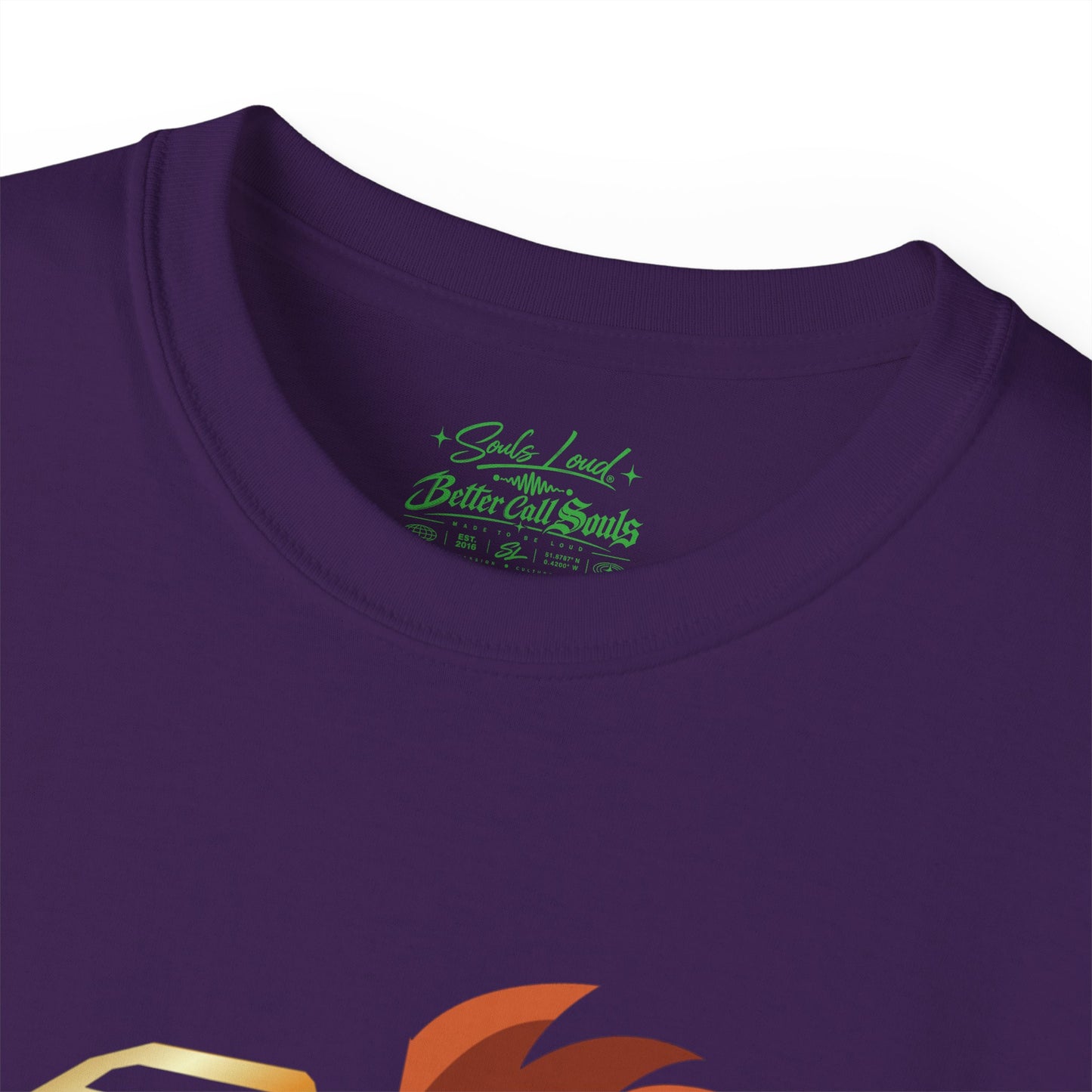 Lion Split Face T‑Shirt — "Souls Loud" Graphic Tee