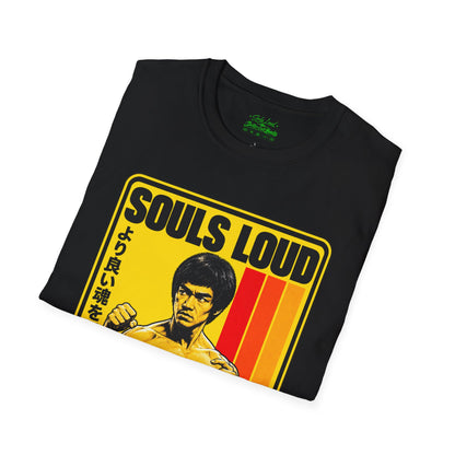 Souls Loud Martial Arts Retro Bruce Lee T-Shirt