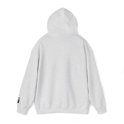 Minimalist 'Love & Light' Hoodie — Small Chest Logo, Sleeve Accent