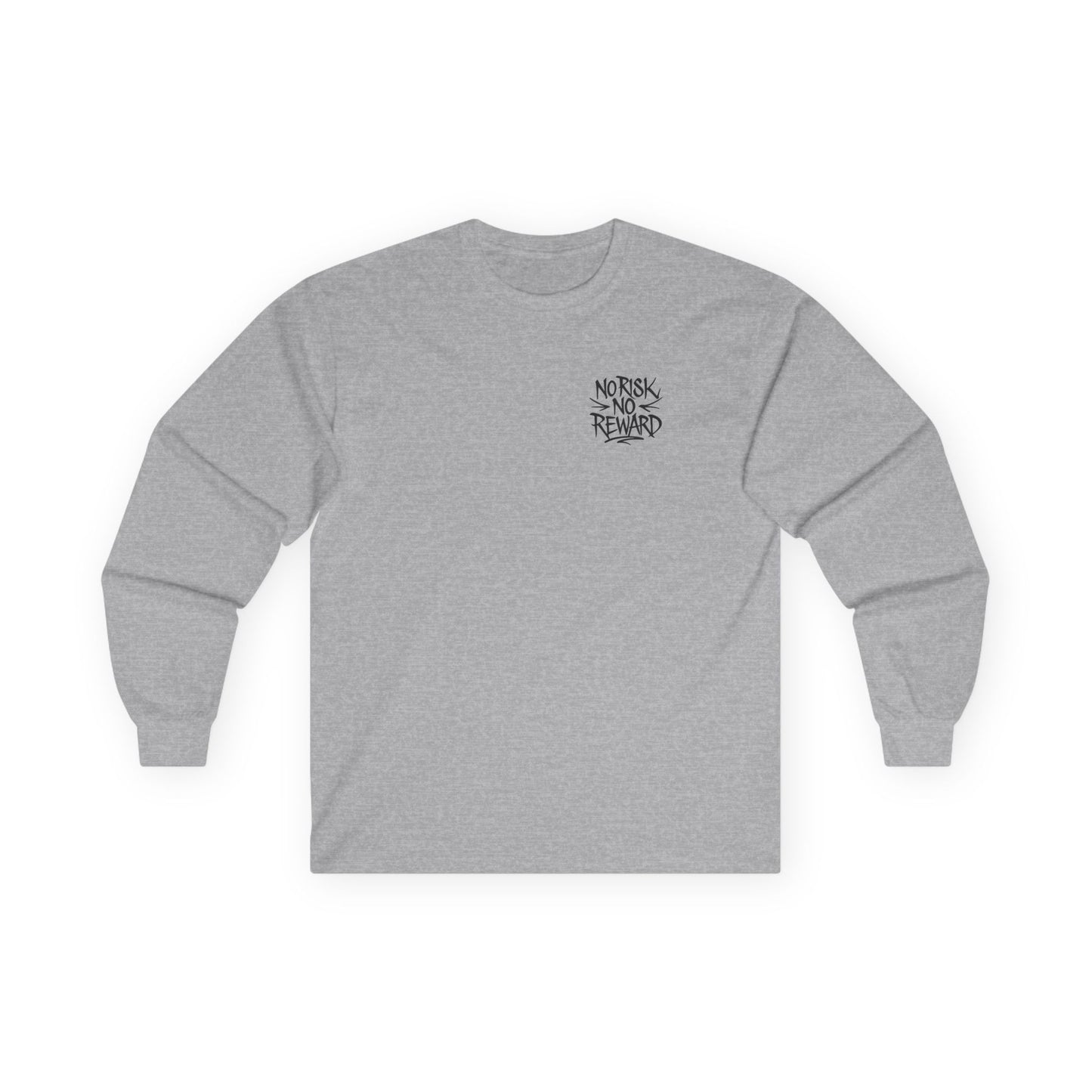 Long Sleeve Tee — 'No Risk No Reward' Stacked Money Back Print