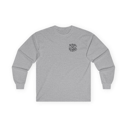 Long Sleeve Tee — 'No Risk No Reward' Stacked Money Back Print