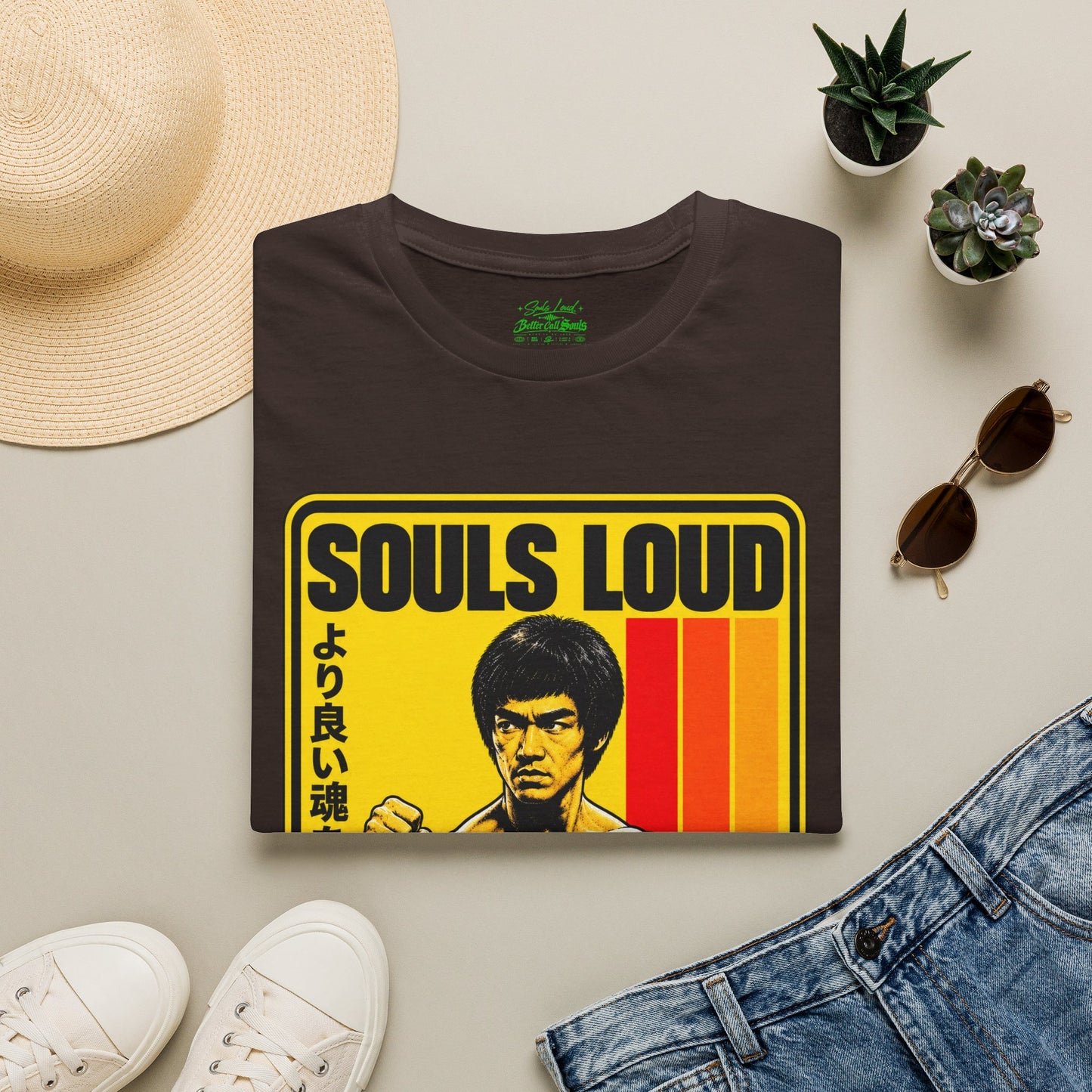 Souls Loud Martial Arts Retro Bruce Lee T-Shirt