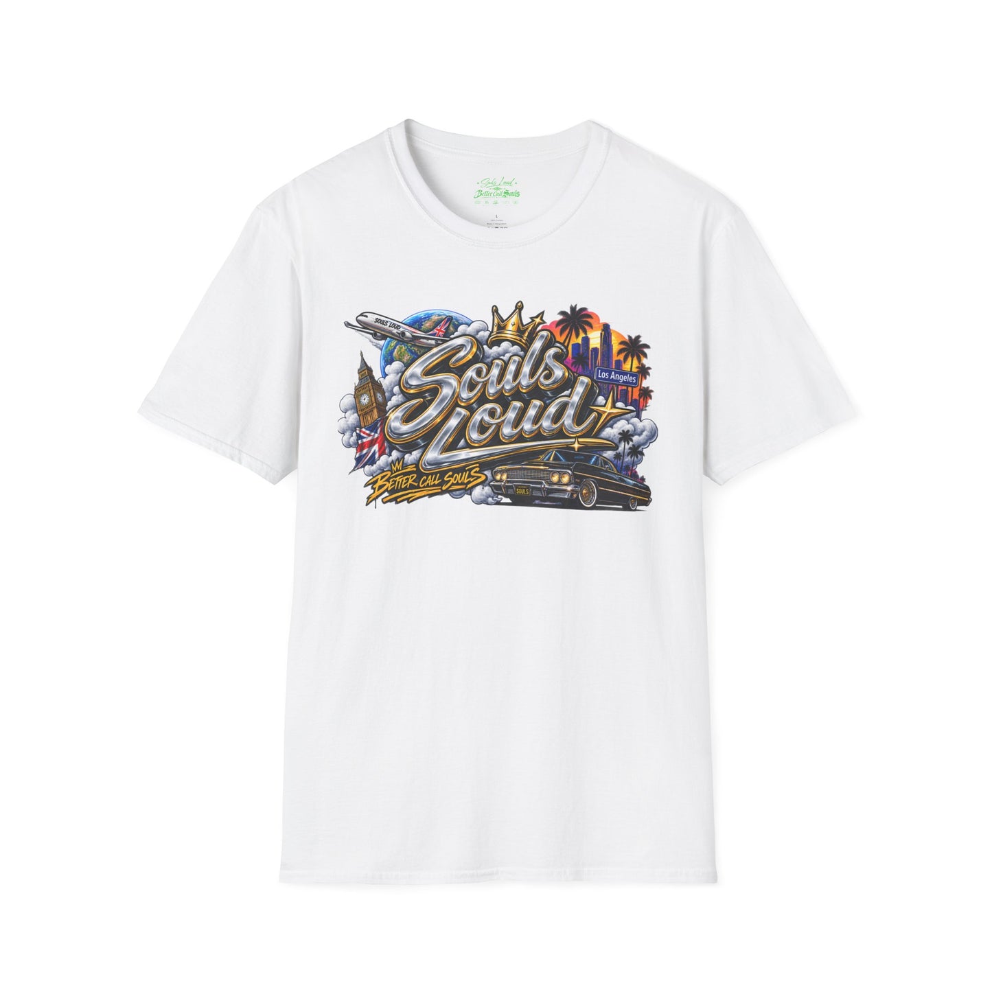 Souls Loud Retro LA Car & Cityscape T-Shirt
