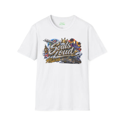 Souls Loud Retro LA Car & Cityscape T-Shirt