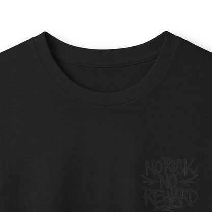 Long Sleeve Tee — 'No Risk No Reward' Stacked Money Back Print