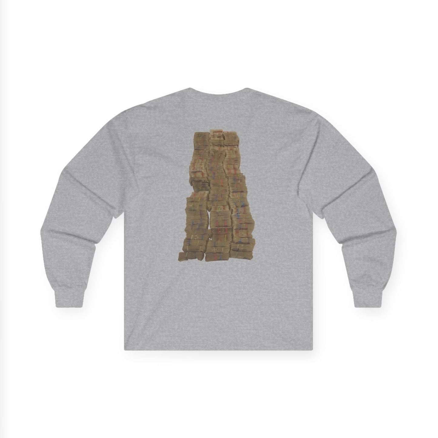 Long Sleeve Tee — 'No Risk No Reward' Stacked Money Back Print