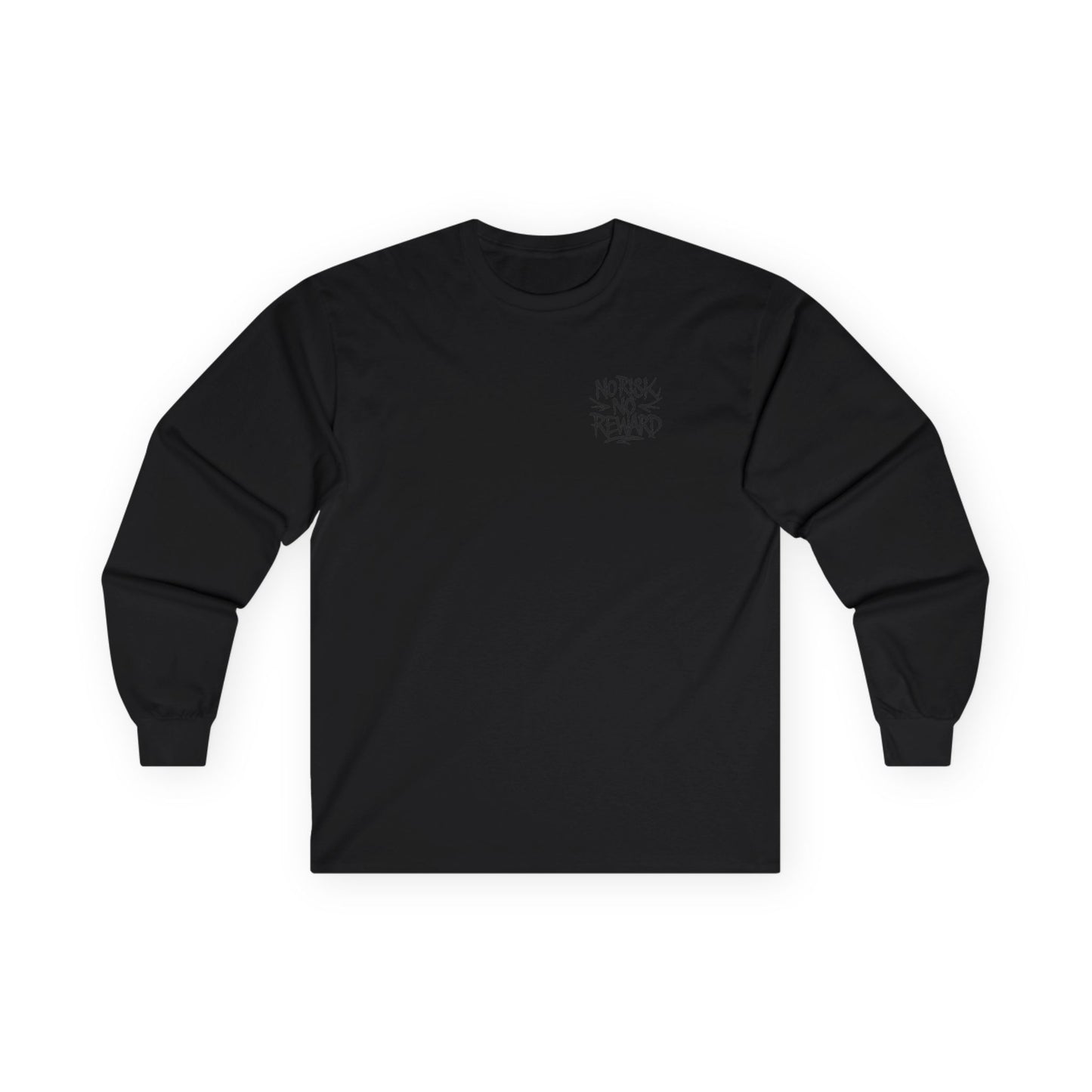 Long Sleeve Tee — 'No Risk No Reward' Stacked Money Back Print