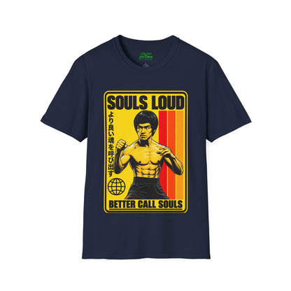 Souls Loud Martial Arts Retro Bruce Lee T-Shirt