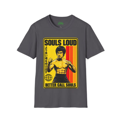 Souls Loud Martial Arts Retro Bruce Lee T-Shirt