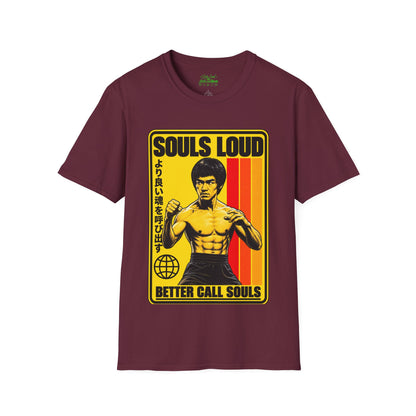 Souls Loud Martial Arts Retro Bruce Lee T-Shirt