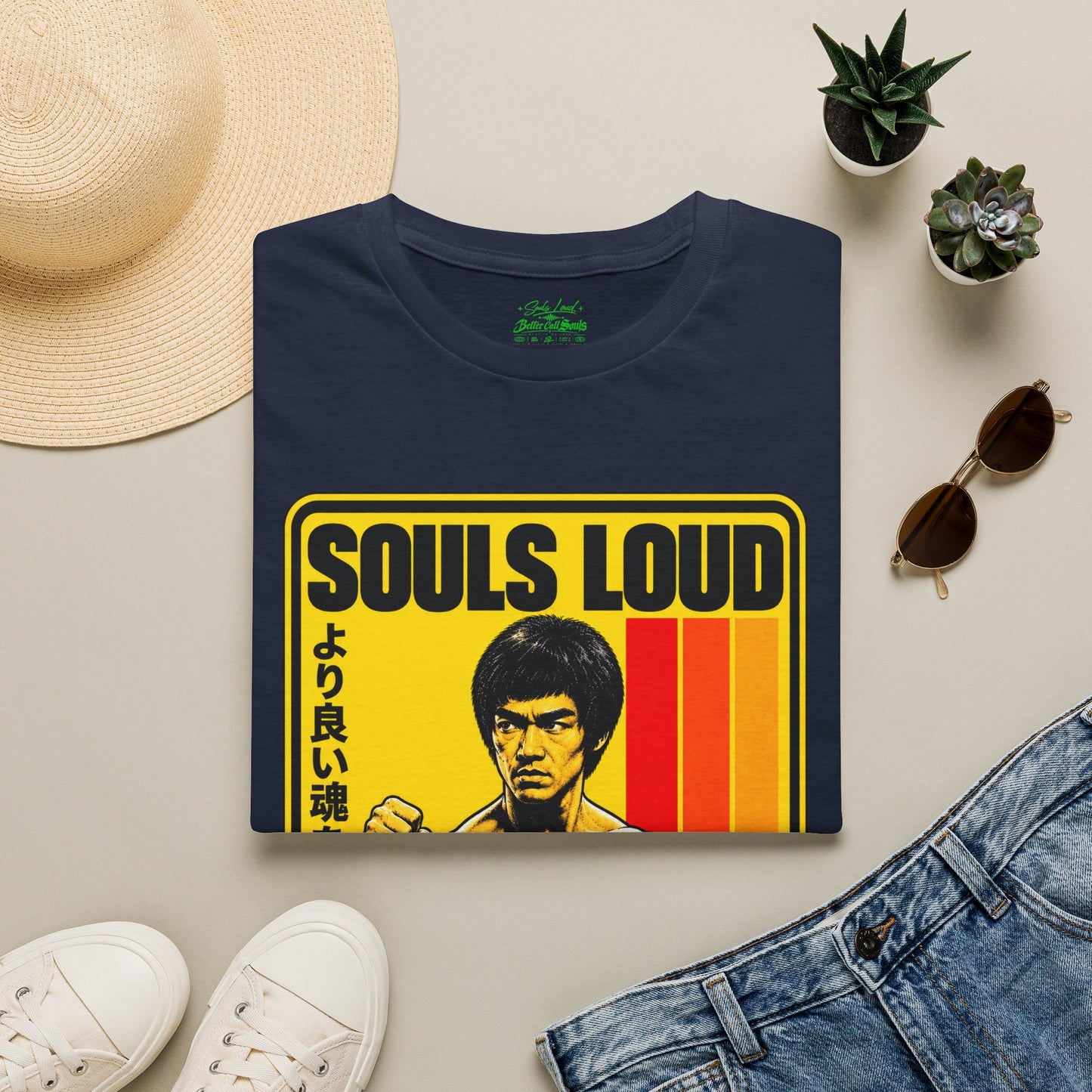 Souls Loud Martial Arts Retro Bruce Lee T-Shirt