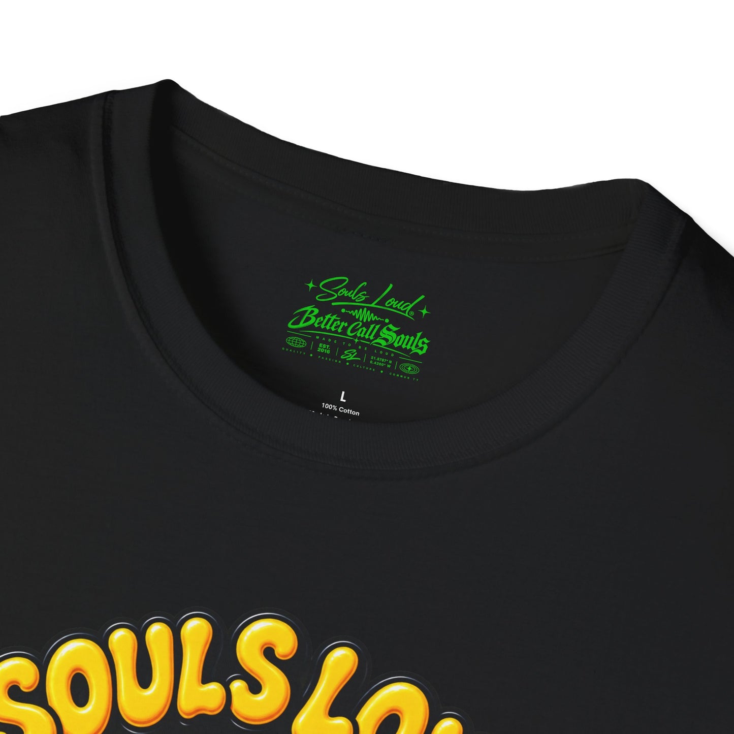 'Souls Loud' Smiley with Cannabis Leaf T-Shirt