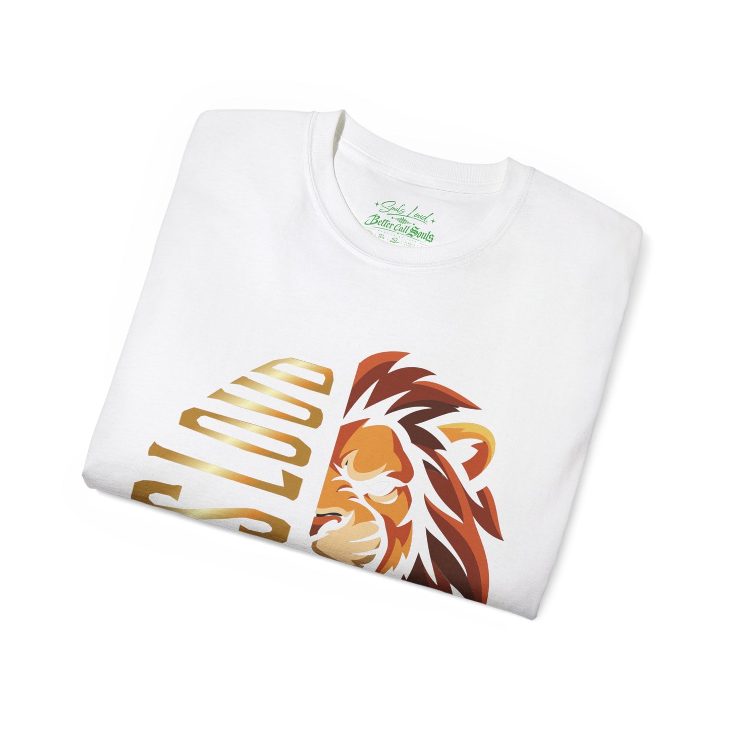 Lion Split Face T‑Shirt — "Souls Loud" Graphic Tee
