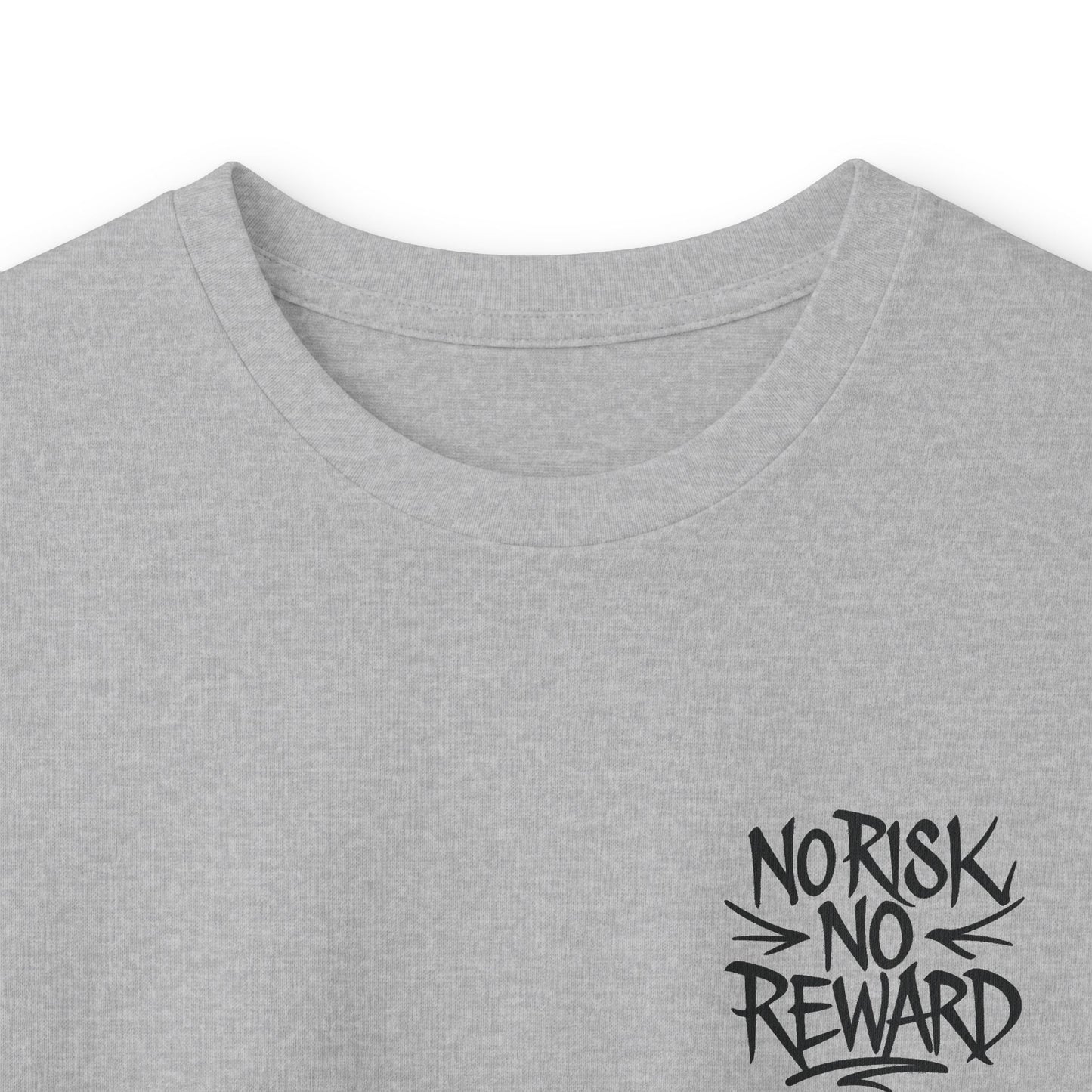Long Sleeve Tee — 'No Risk No Reward' Stacked Money Back Print