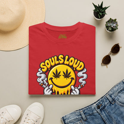 'Souls Loud' Smiley with Cannabis Leaf T-Shirt