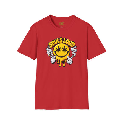 'Souls Loud' Smiley with Cannabis Leaf T-Shirt