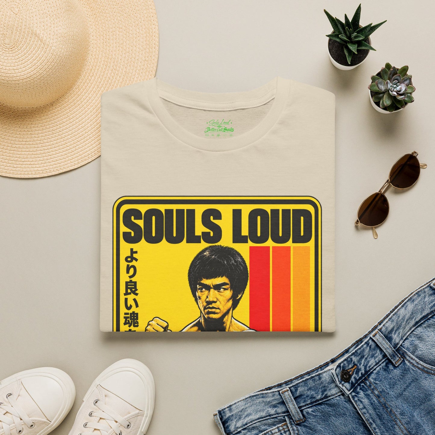 Souls Loud Martial Arts Retro Bruce Lee T-Shirt