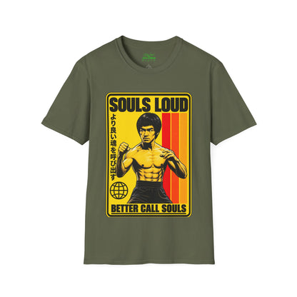 Souls Loud Martial Arts Retro Bruce Lee T-Shirt