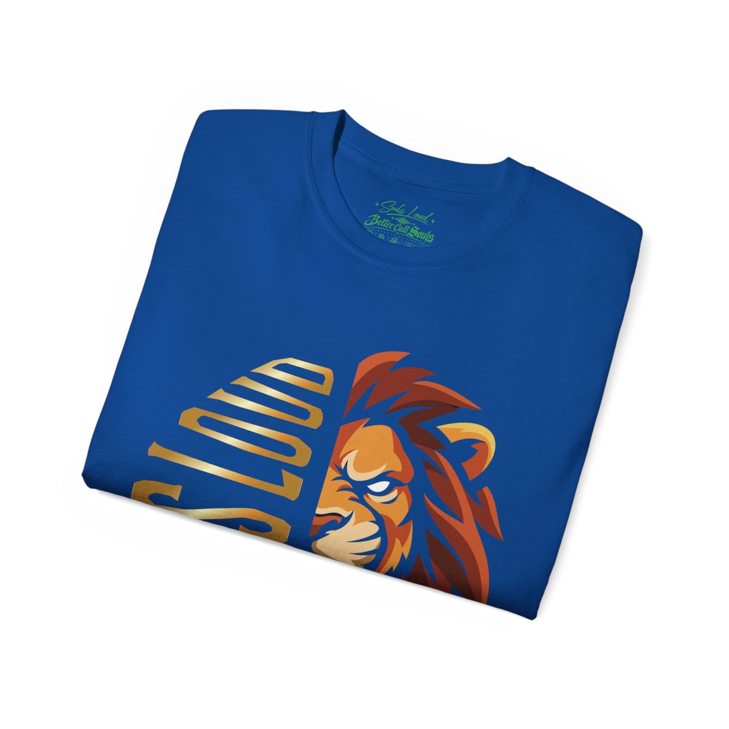Lion Split Face T‑Shirt — "Souls Loud" Graphic Tee