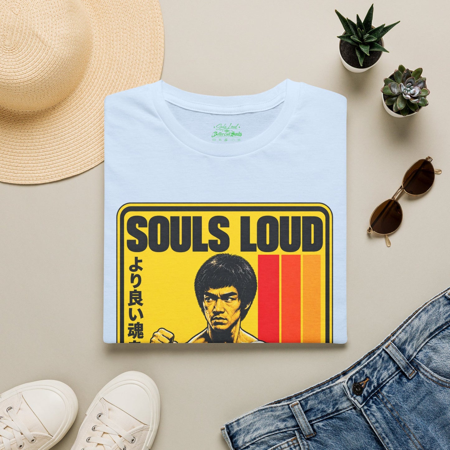 Souls Loud Martial Arts Retro Bruce Lee T-Shirt
