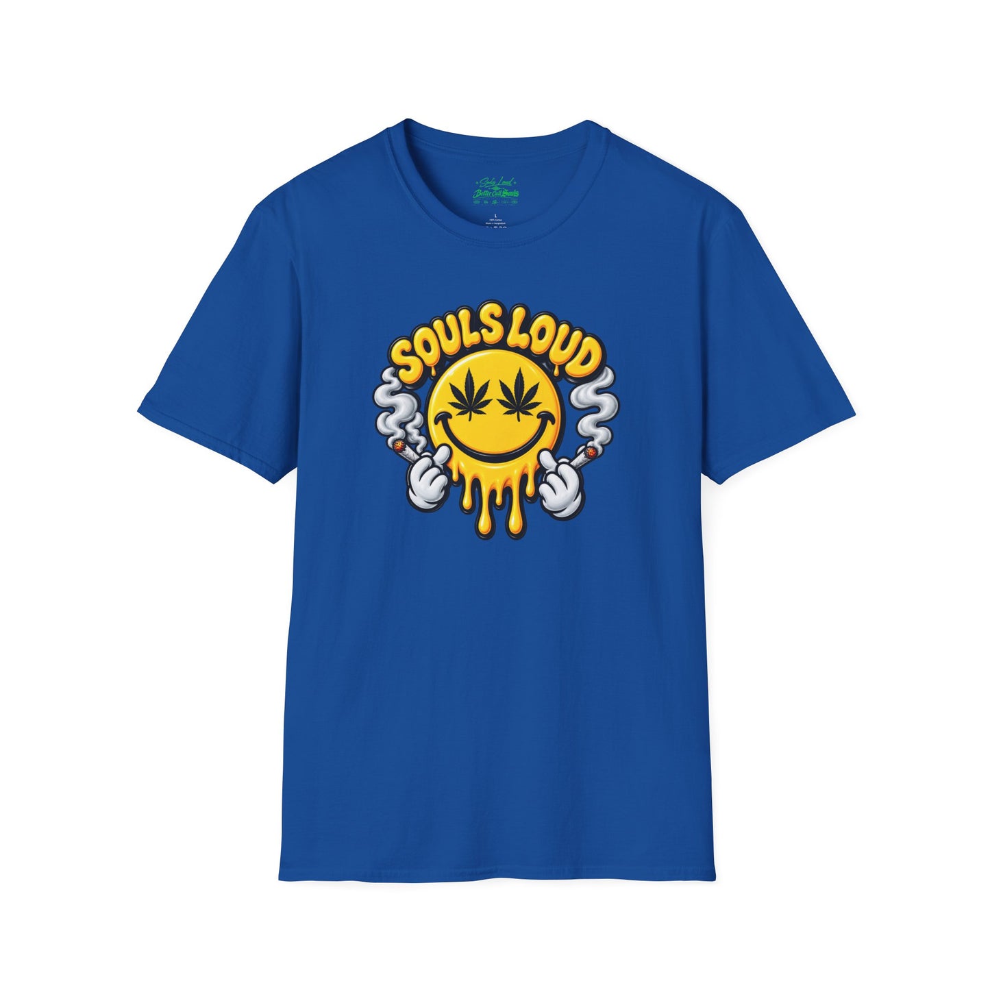 'Souls Loud' Smiley with Cannabis Leaf T-Shirt