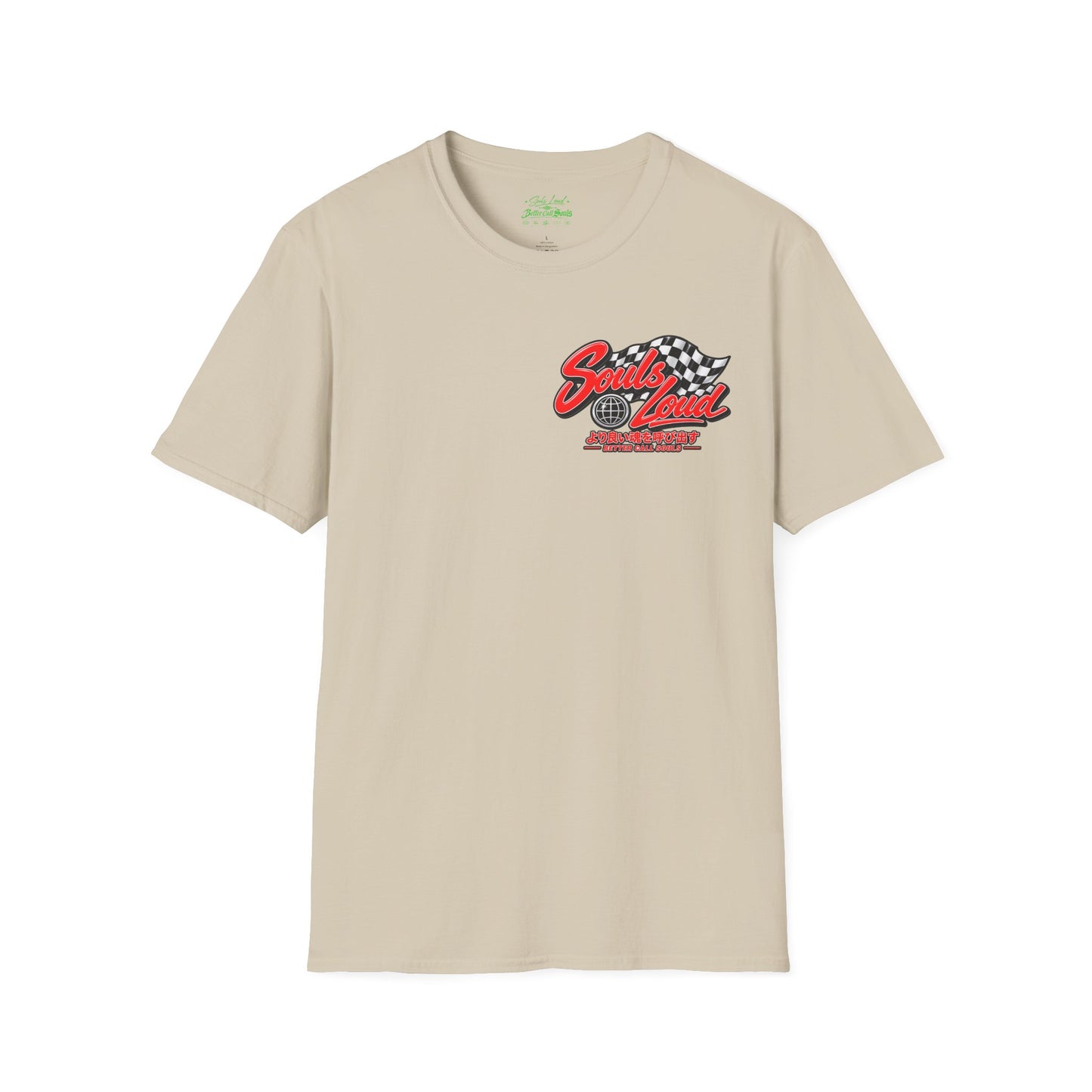 Souls Loud Racing  Retro Checkered Flag T-Shirt
