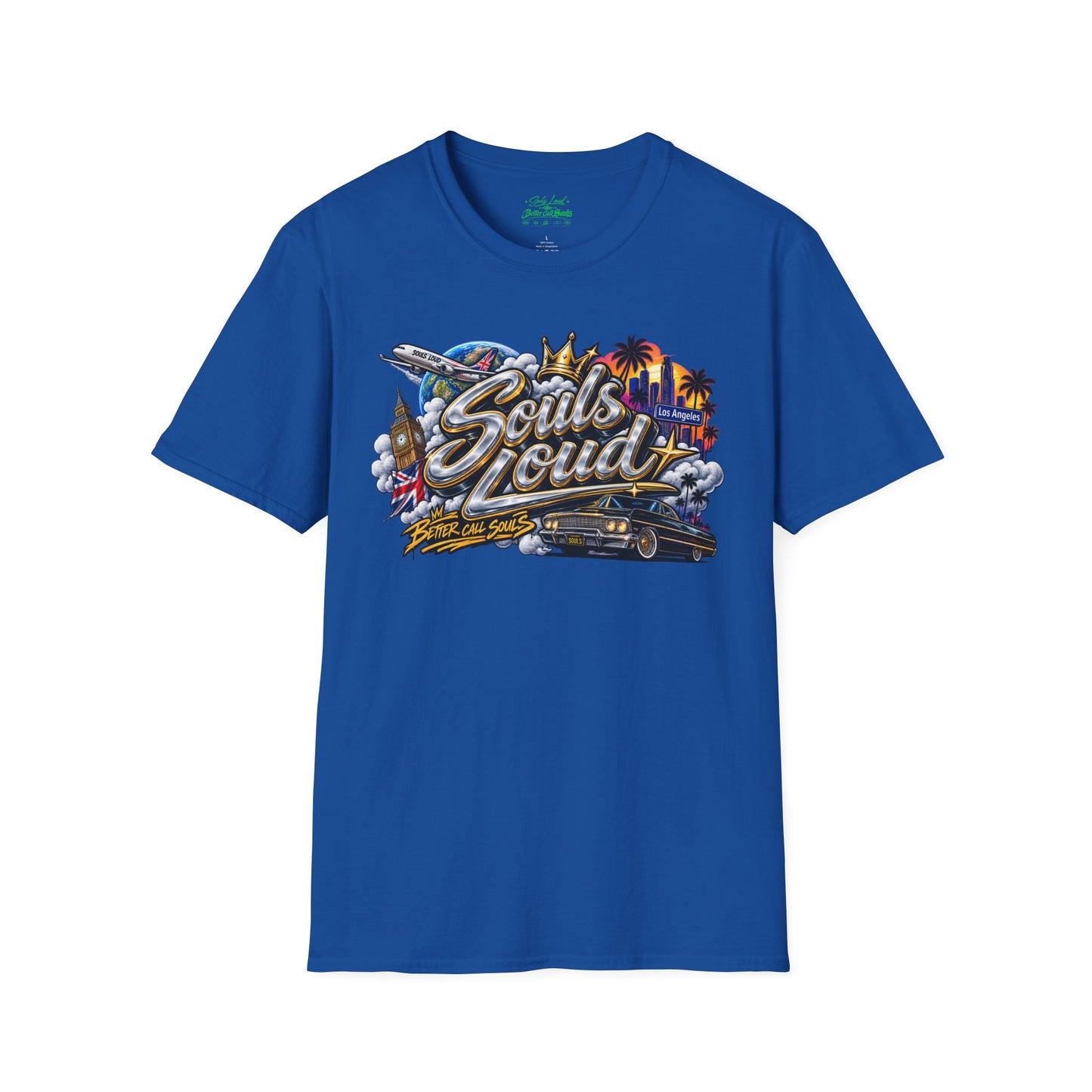 Souls Loud Retro LA Car & Cityscape T-Shirt