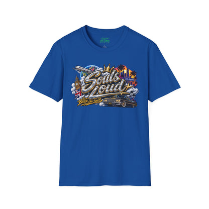 Souls Loud Retro LA Car & Cityscape T-Shirt