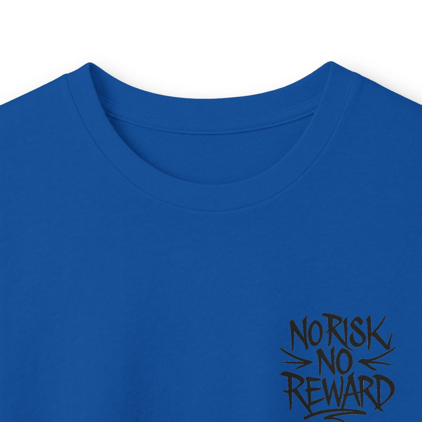 Long Sleeve Tee — 'No Risk No Reward' Stacked Money Back Print