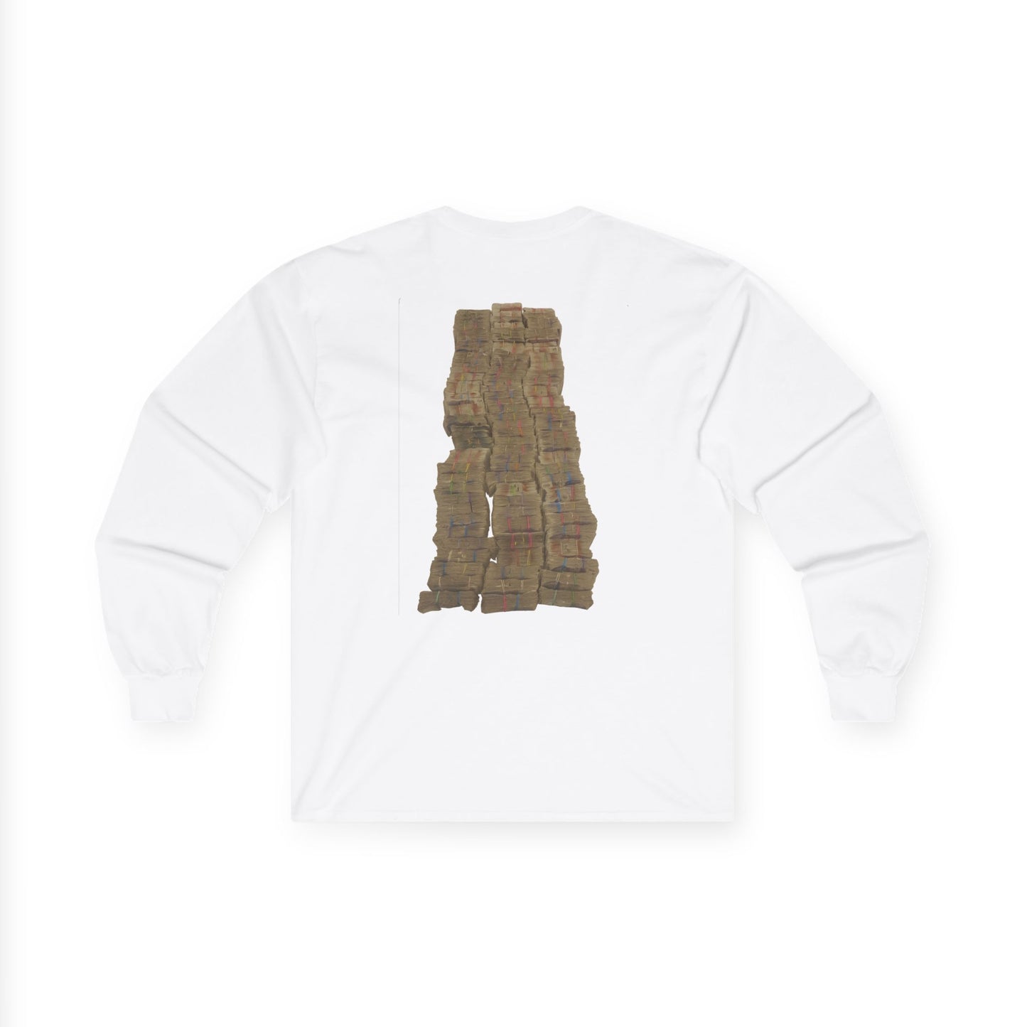 Long Sleeve Tee — 'No Risk No Reward' Stacked Money Back Print