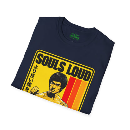 Souls Loud Martial Arts Retro Bruce Lee T-Shirt