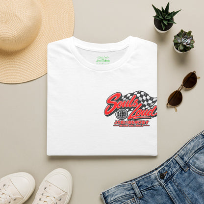 Souls Loud Racing  Retro Checkered Flag T-Shirt