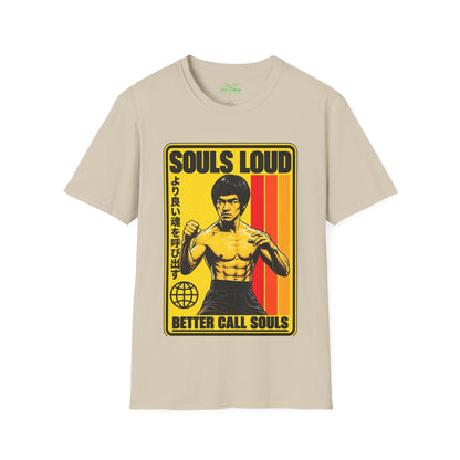 Souls Loud Martial Arts Retro Bruce Lee T-Shirt