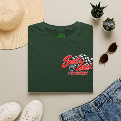 Souls Loud Racing  Retro Checkered Flag T-Shirt